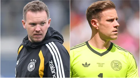 Head coach Julian Nagelsmann of Germany and Marc-Andre ter Stegen.