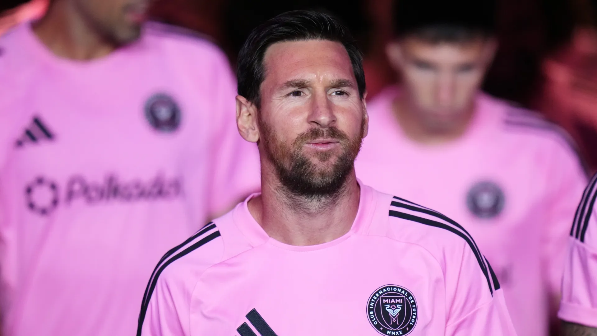Lionel Messi #10 of Inter Miami CF enters the pitch to warm up.