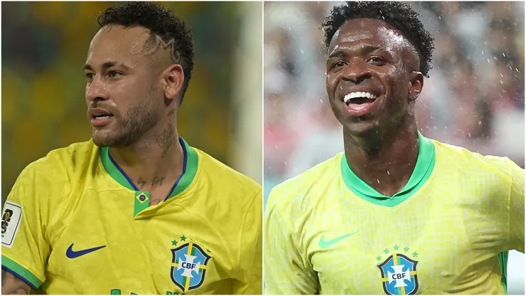 Neymar Jr and Vinicius Jr of Brazil.