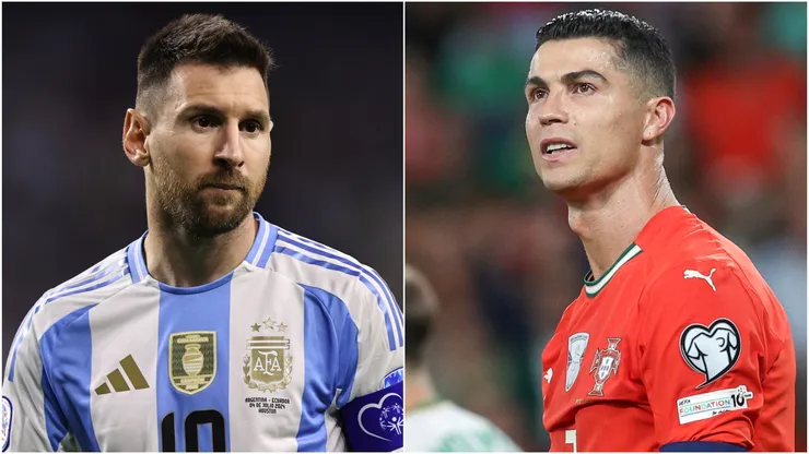 Lionel Messi (L) of Argentina and Cristiano Ronaldo (R) of Portugal.
