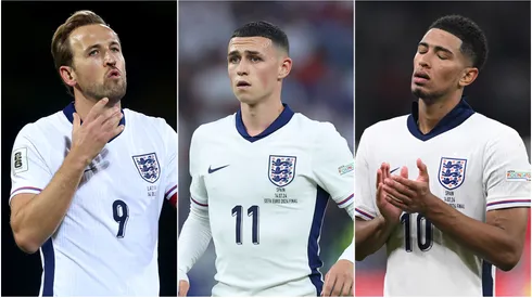 England stars Harry Kane, Phil Foden, and Jude Bellingham.
