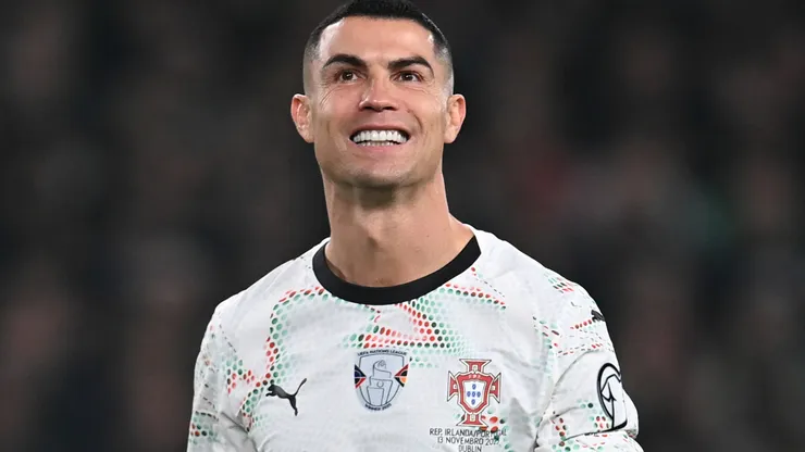 Cristiano Ronaldo of Portugal reacts during the FIFA World Cup 2026 qualifier match.