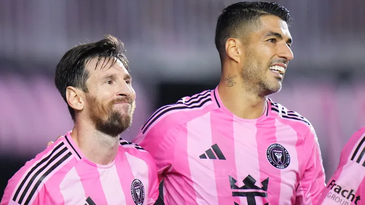 Lionel Messi #10 of Inter Miami CF celebrates after scoring a goal.