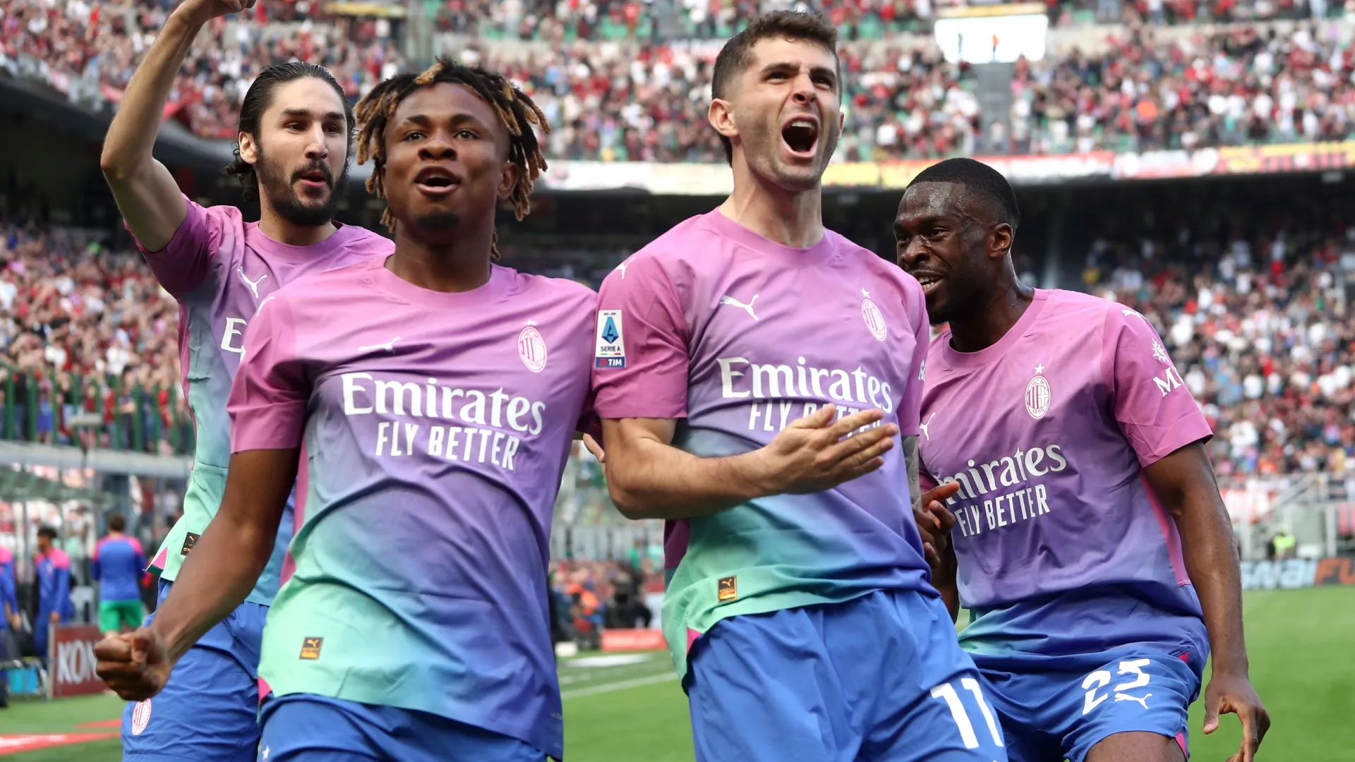 AC Milan celebrating goals