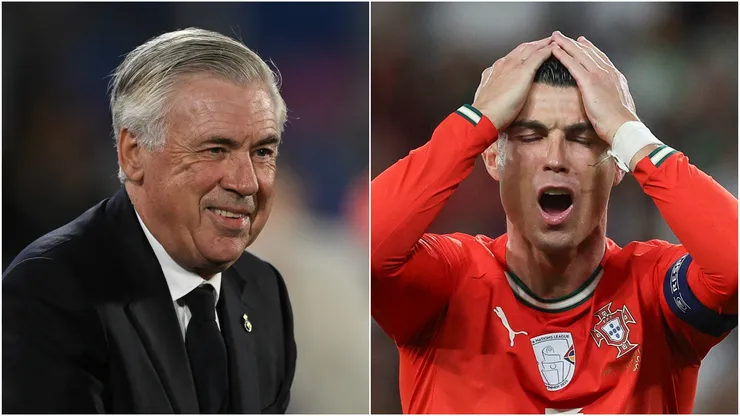 Brazil coach Carlo Ancelotti and Portugal star Cristiano Ronaldo.