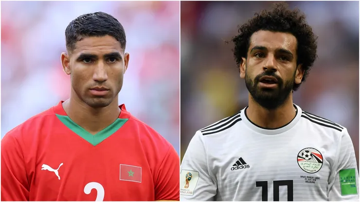 Achraf Hakimi and Mohamed Salah.