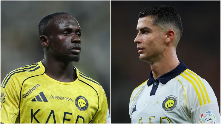 Al Nassr stars Sadio Mane and Cristiano Ronaldo.
