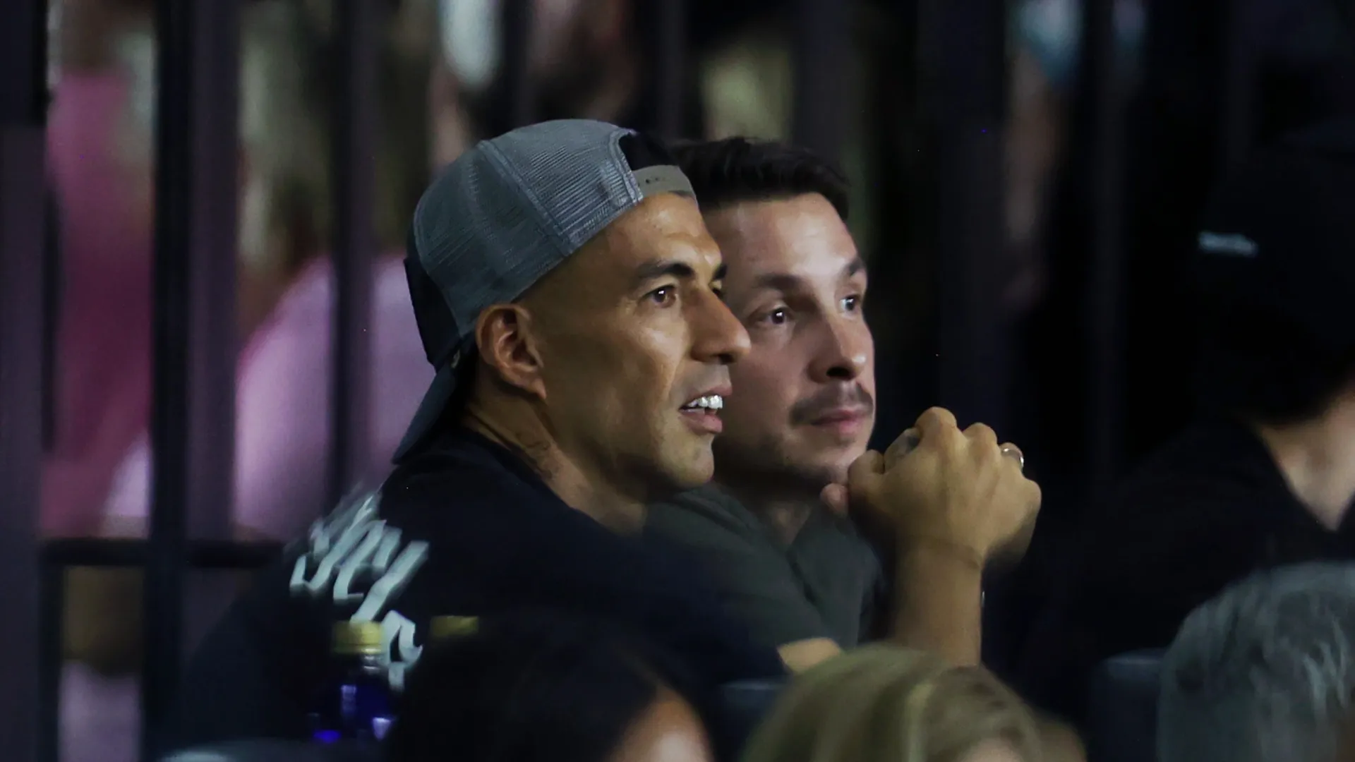Luis Suárez of Inter Miami suspended watching the game against Nashville SC.