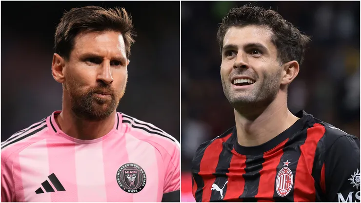 Lionel Messi (left) and Christian Pulisic (right)