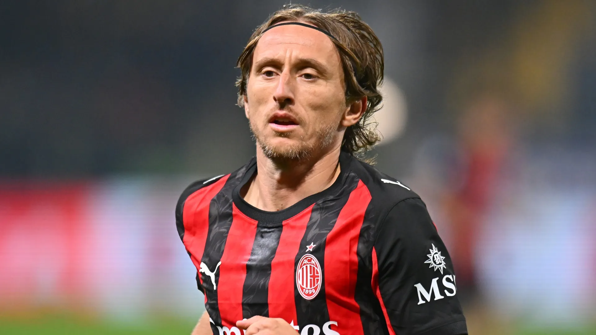 AC Milan veteran Luka Modric looking on