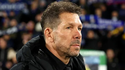 Diego Simeone, Head Coach of Atletico de Madrid, looks on prior to the LaLiga EA Sports match.