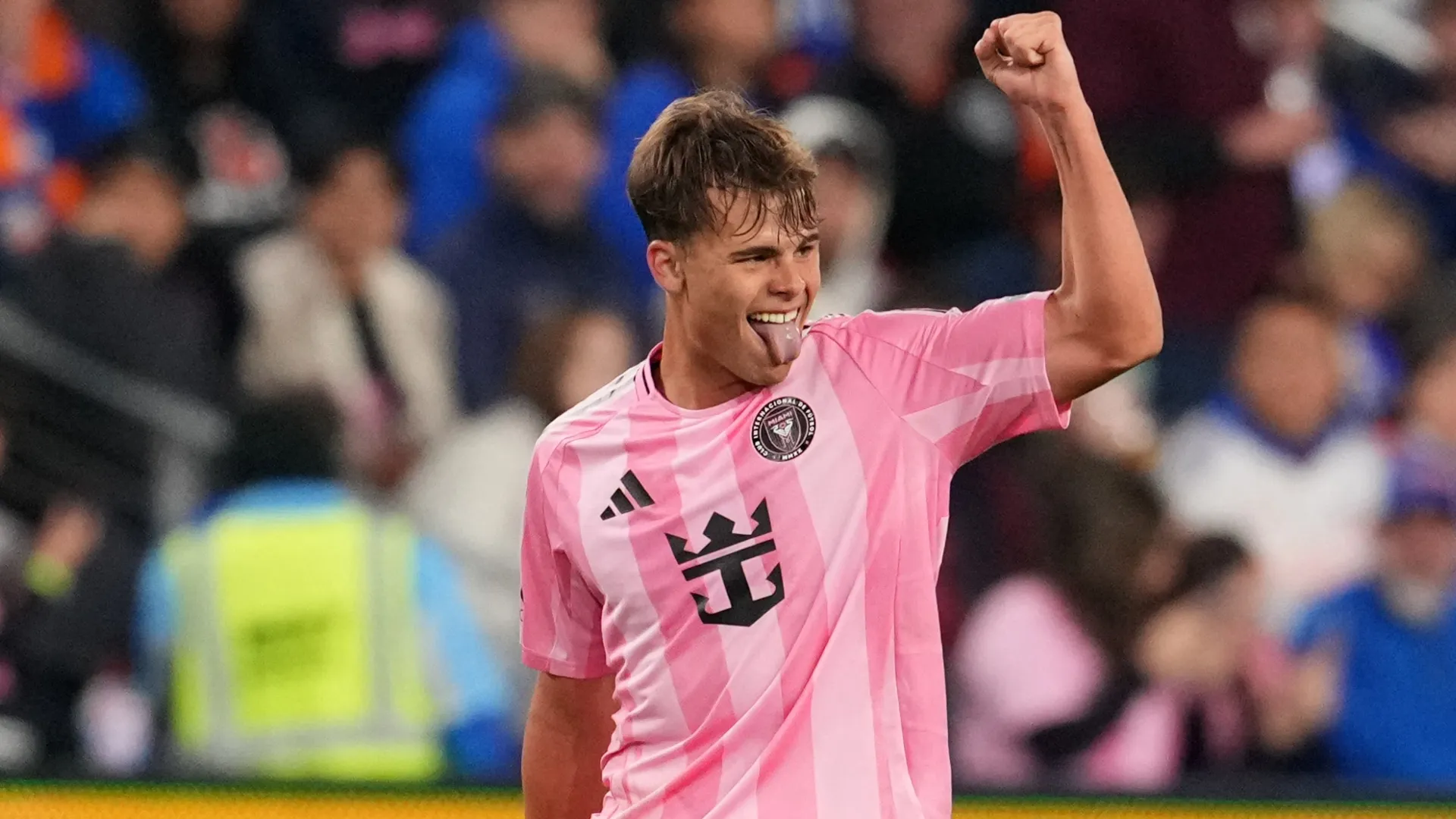 Mateo Silvetti #24 of Inter Miami CF celebrating.