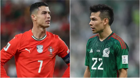 Portugal's Cristiano Ronaldo and Mexico's Hirving Lozano.