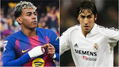 Lamine Yamal of FC Barcelona and Raul of Real Madrid.