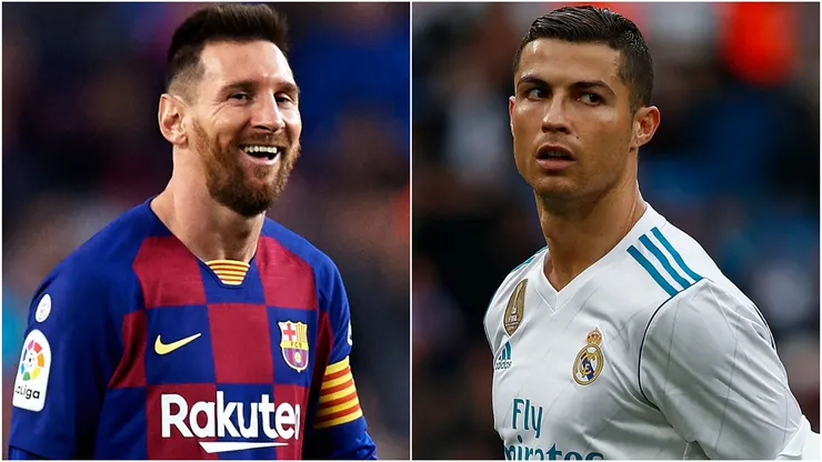 Lionel Messi of FC Barcelona and Cristiano Ronaldo of Real Madrid CF.