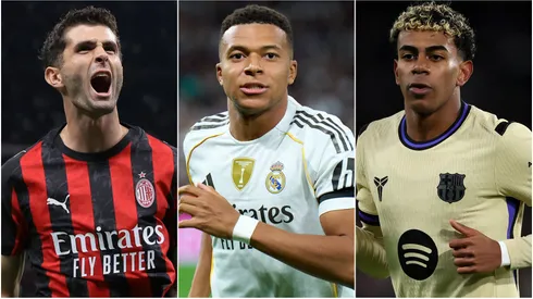 Christina Pulisic (left), Kylian Mbappe (center), and Lamine Yamal (right)