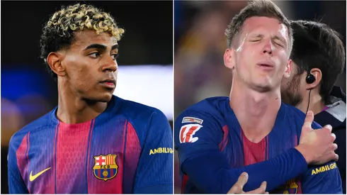 Barcelona star players Lamine Yamal (L) and Dani Olmo (R).
