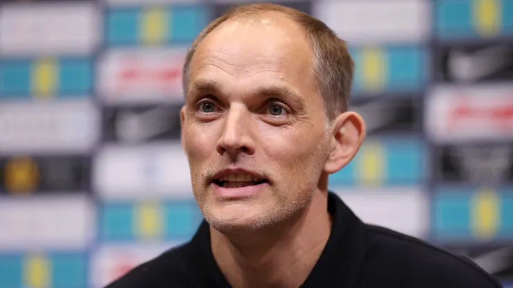Thomas Tuchel England Manager speaks to the media during a England Men Press Conference.