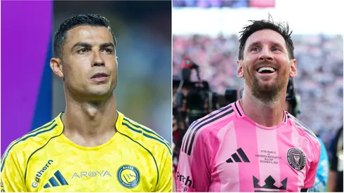 Cristiano Ronaldo of Al-Nassr and Lionel Messi #10 of Inter Miami CF.