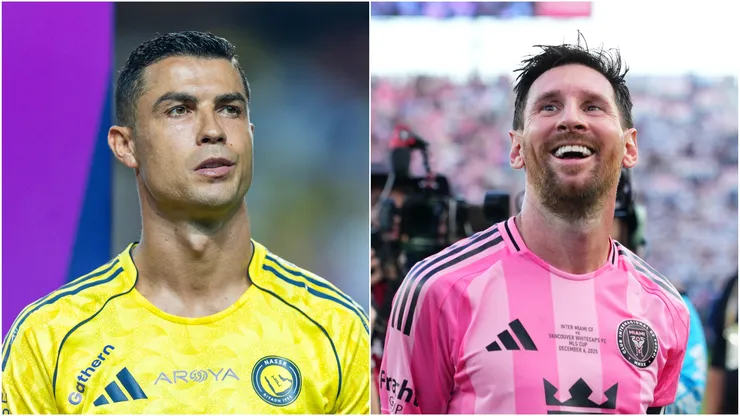 Cristiano Ronaldo of Al-Nassr and Lionel Messi #10 of Inter Miami CF.