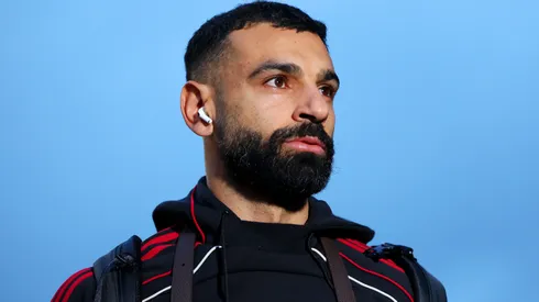 Mohamed Salah of Liverpool arrives to Elland Road stadium.