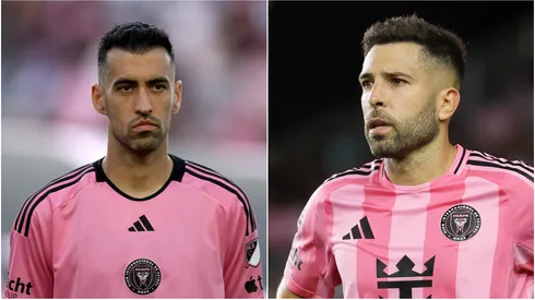 Sergio Busquets #5 and Jordi Alba #18 of Inter Miami CF.