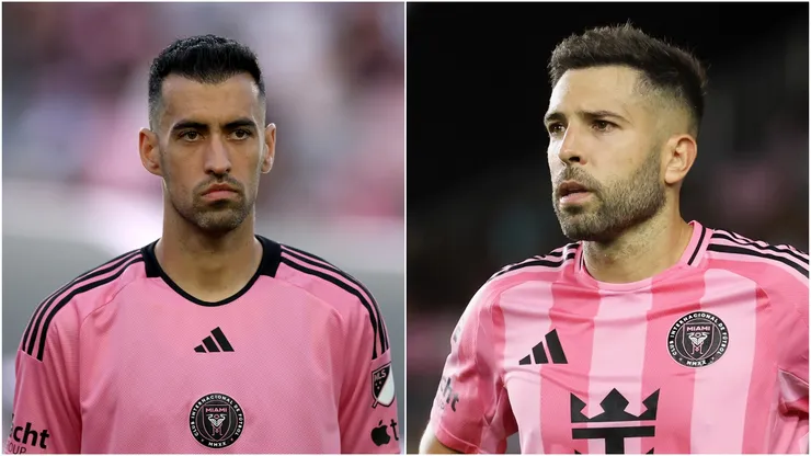 Sergio Busquets #5 and Jordi Alba #18 of Inter Miami CF.