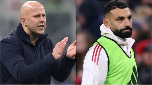 Arne Slot, Manager of Liverpool and Mohamed Salah.