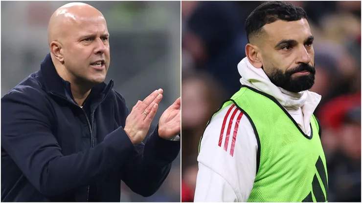 Arne Slot, Manager of Liverpool and Mohamed Salah.