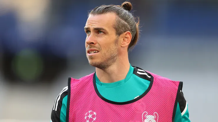 Gareth Bale of Real Madrid looks on during the Real Madrid Training Session.