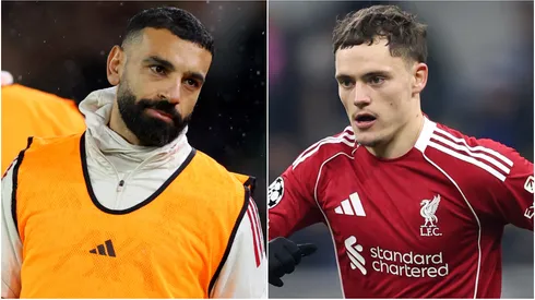 Liverpool's Mohamed Salah and Florian Wirtz.