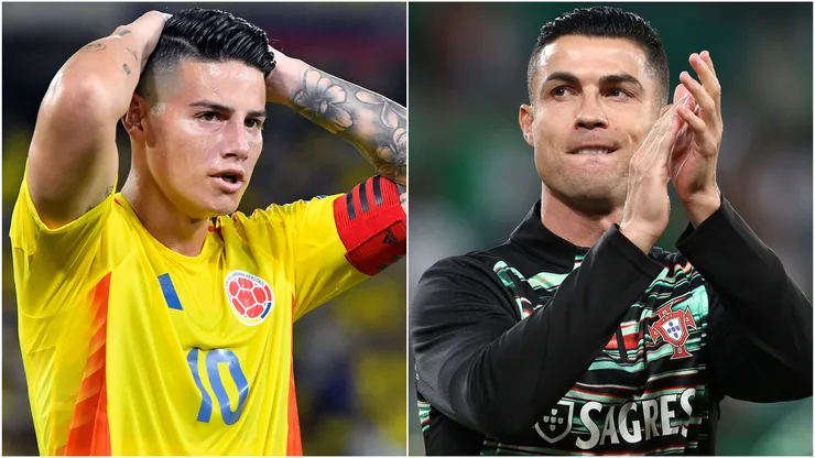 Cristiano Ronaldo (left) and James Rodriguez (right)