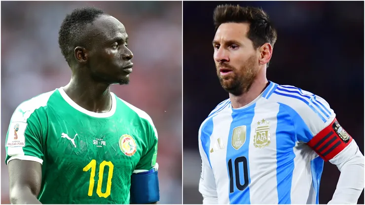 Senegal's Sadio Mane and Argentina's Lionel Messi.