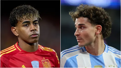 Lamine Yamal of Spain and Julian Alvarez of Argentina.