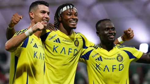 Cristiano Ronaldo and Mohamed Simakan and Sadio Mane of Al Nassr