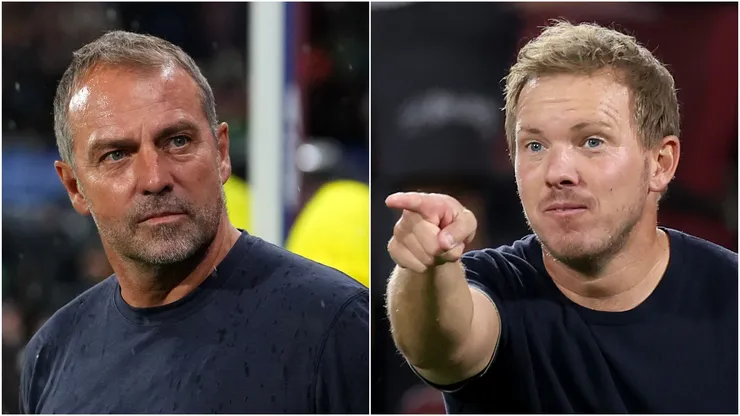 Barcelona's Hansi Flick and Germany's Julian Nagelsmann.