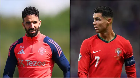 Manchester United coach Ruben Amorim and Portugal star Cristiano Ronaldo.