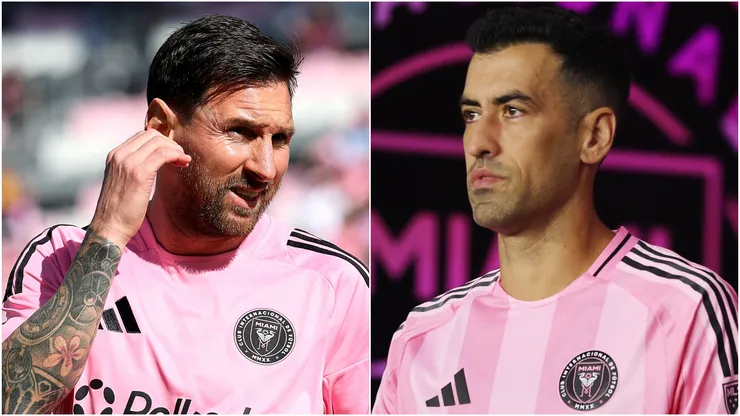 Inter Miami stars Lionel Messi and Sergio Busquets.