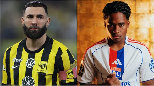 Karim Benzema and Endrick (right)