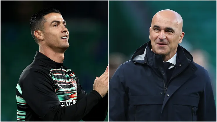 Portugal's Cristiano Ronaldo and Roberto Martinez.