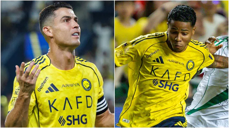 Al Nassr stars Cristiano Ronaldo and Wesley Gassova.