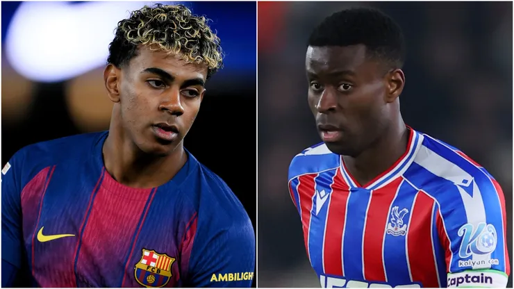 Lamine Yamal of FC Barcelona and Marc Guehi of Crystal Palace.