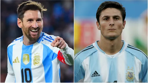 Lionel Messi (left) and Javier Zanetti (right)