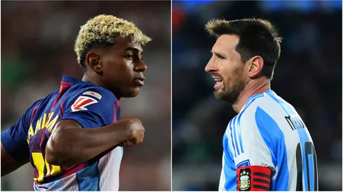 Lamine Yamal and Lionel Messi.