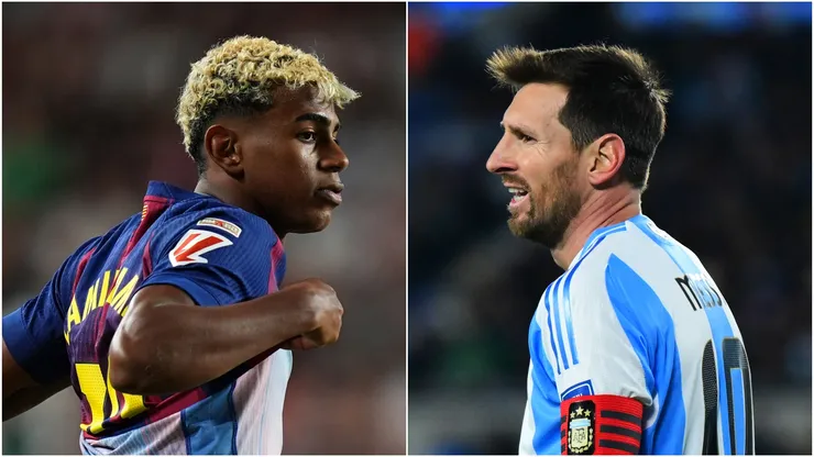 Lamine Yamal and Lionel Messi.