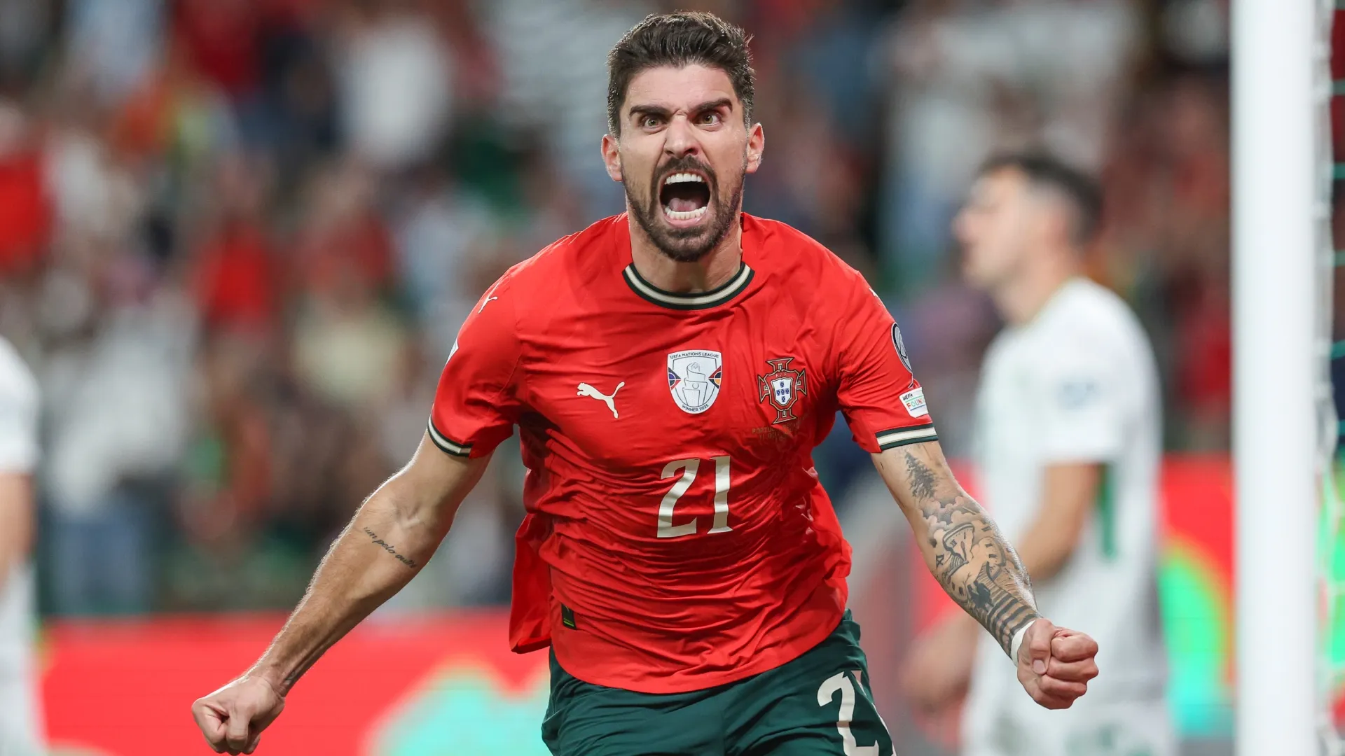 Ruben Neves of Portugal celebrating.