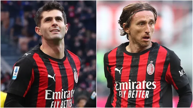 AC Milan stars Christian Pulisic and Luka Modric.