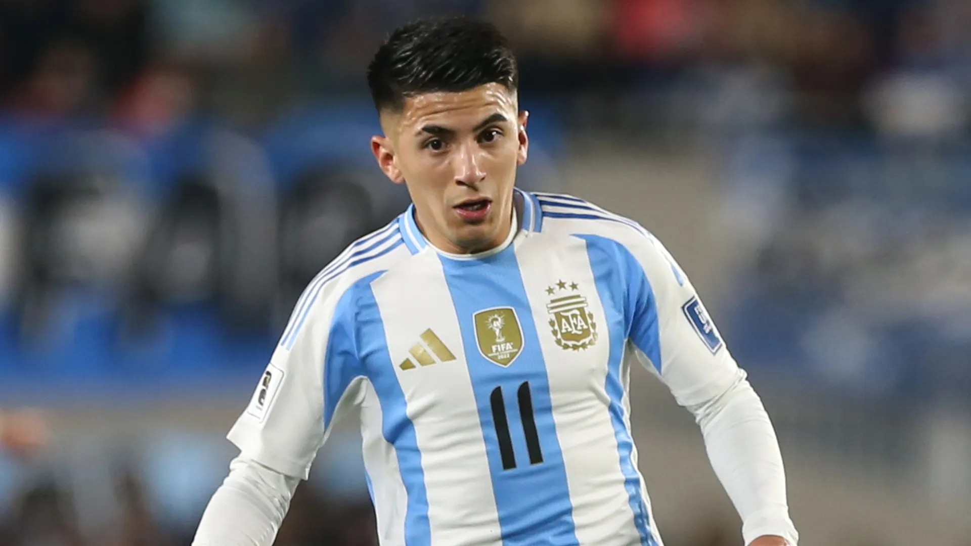 Thiago Almada playing for Argentina.