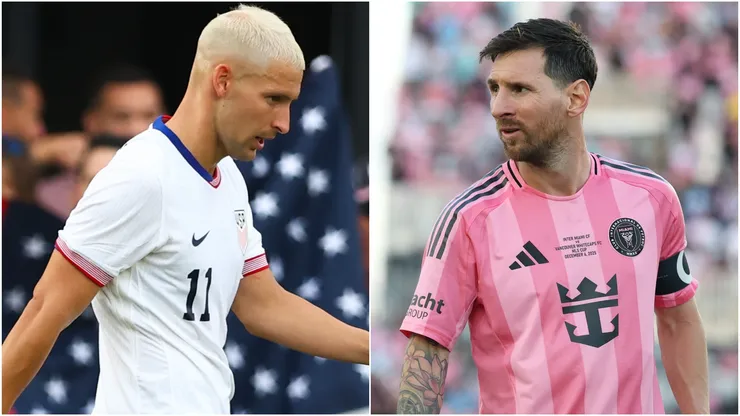 USMNT player Matko Miljevic and Inter Miami's Lionel Messi.