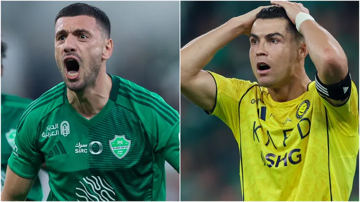 Merih Demiral (left) and Cristiano Ronaldo (right)